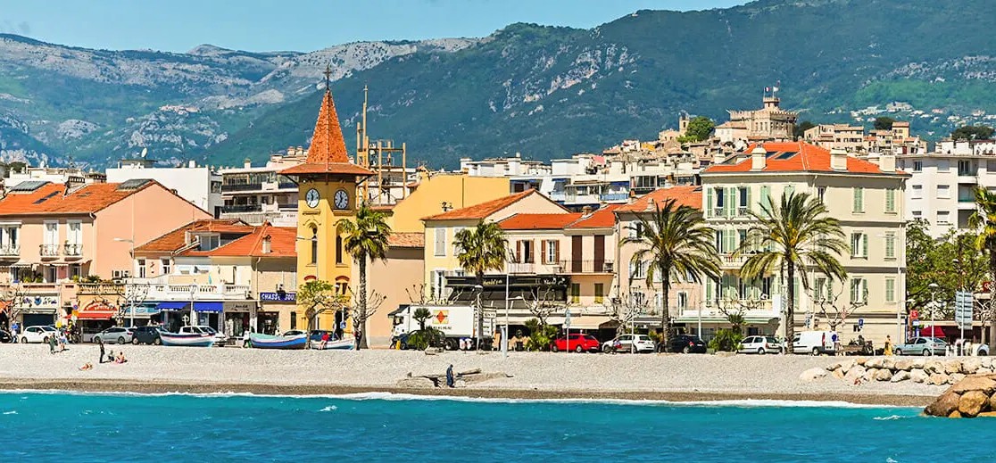Studio cosy terrasse front mer, Cagnes-sur-Mer, direktan izlaz na plažu, Azurna obala, Francuska